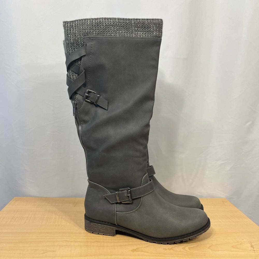JustFab Gray Winter & Rain Boots